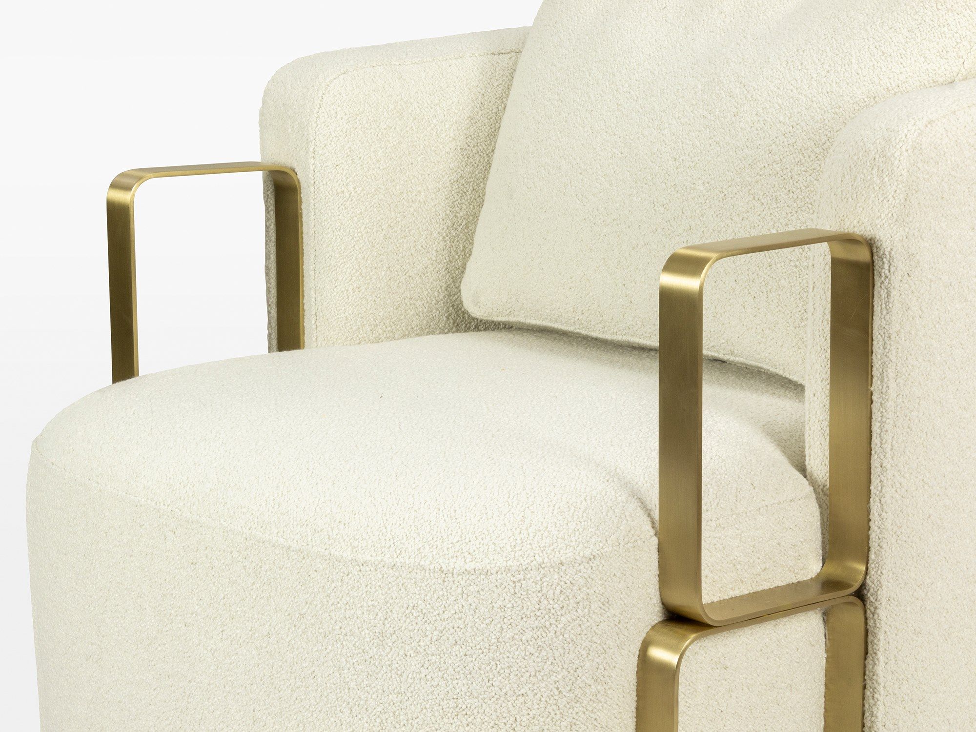 Тканевое кресло с латунным основанием и подлокотниками JOSÉ LEITE DE CASTRO BOHO ARCH-00018684 - Вид №1