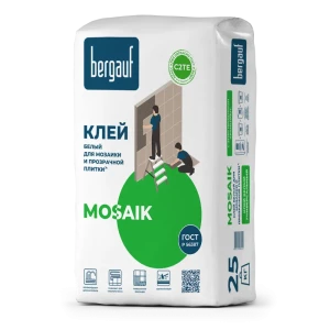 Клей для плитки Bergauf Mosaik С2TE 25 кг цвет белый