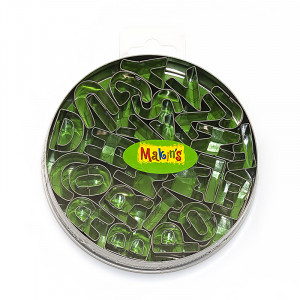 37001 набор жестяных каттеров (резцов) №3 26 шт Алфавит алглийский Makin`s