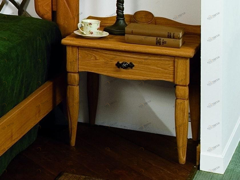 Arnaboldi Interiors Прямоугольная лакированная прикроватная тумбочка из каштана в современном стиле с ящиками Rota sun-id-1403919