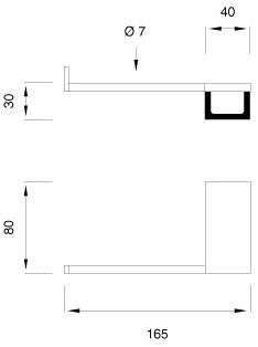 Ceadesign Держатель рулона из нержавеющей стали Duet - accessori Det 99 - Вид №1