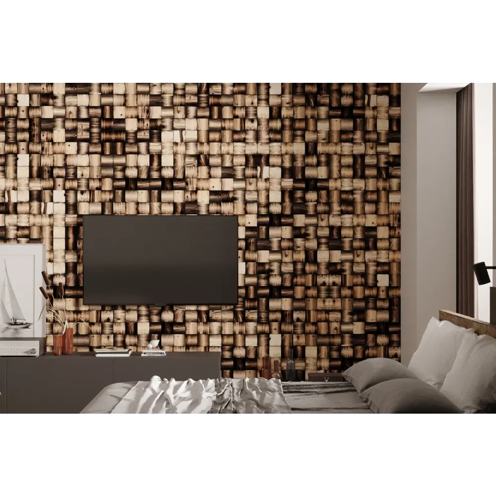 Деревянная мозаика ЭШФОРД 100x100 мм 300x300 мм Santreyd STLM-2084245 - Вид №2