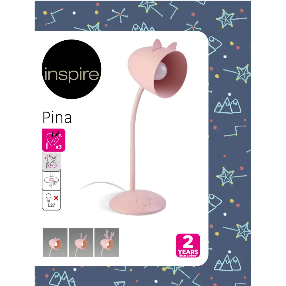 Настольная лампа INSPIRE Pina с декором из лосиных рожек 82544216 STLM-0029479 - Вид №11