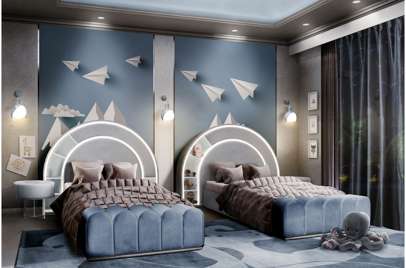 CIST593 Прикроватные тумбочки детские Облако Circu  - Вид №28