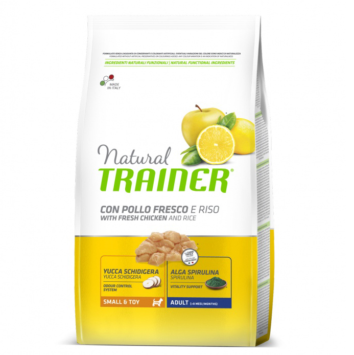 Т0055908 Корм для собак TRAINER Natural для мелких пород курица, рис сух. 2кг NATURAL TRAINER 