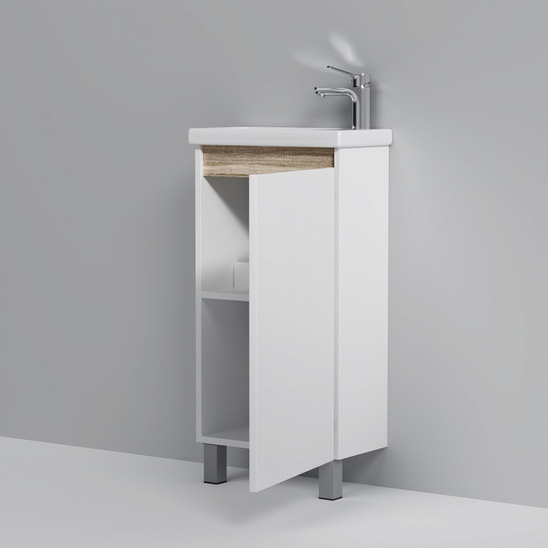 M85AFSX0451WG База под раковину напольная 45 см 1 дверца белый глянец AM.PM X-Joy  - Вид №2