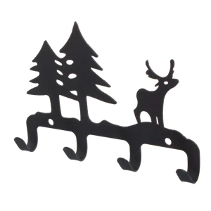 Крючок четырёхрожковый DuckandDog «Лось», сталь, матовый чёрный