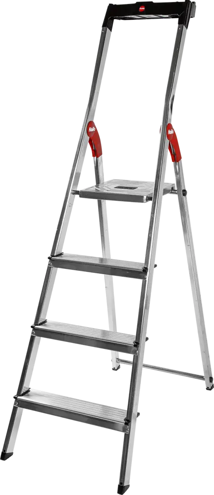 Профессиональная стремянка HAILO с лотком для инструментов, 4 ступени 15474151
