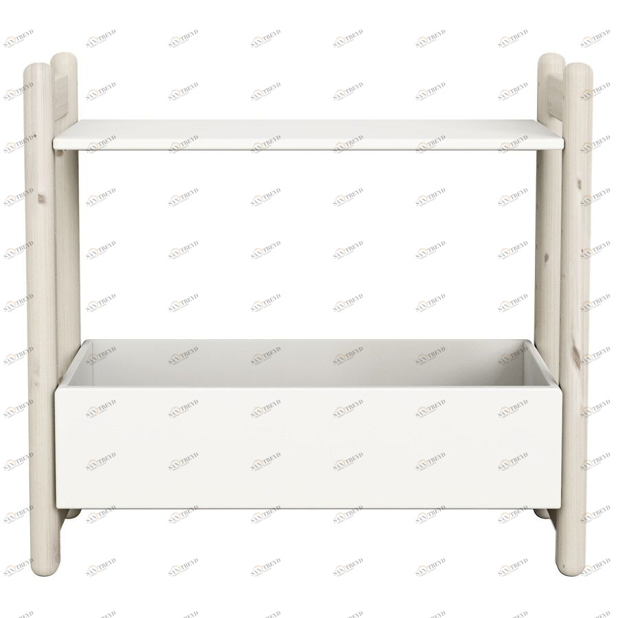 Гарнитур Mini D, 1 полка и 1 ящик-органайзер, белый, искусственно состаренный Flexa 812620490