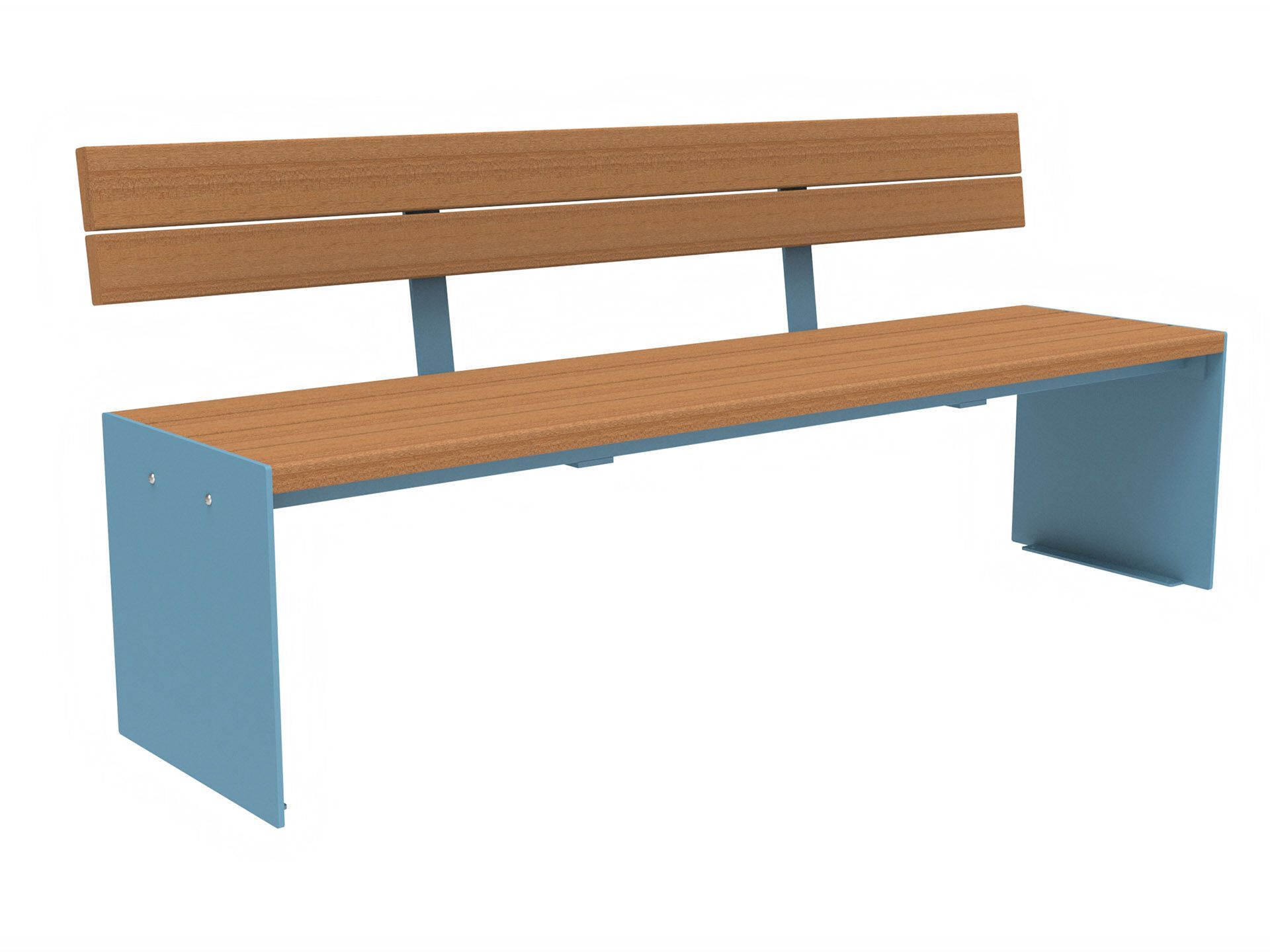 Скамья из окуме со спинкой Lazzari Recto ARCH-00077399 - Вид №7