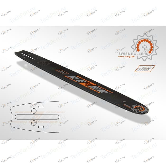 Шина пильная Rezer 455 L 8 B 18'' 45см 1,5мм 0,325'' на 72 ЗВ 4605