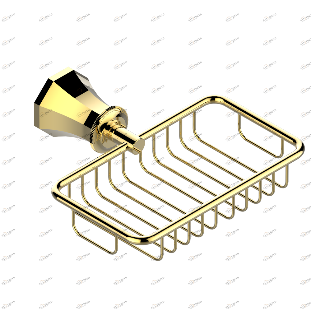 A56-620 Мыльница-сетка с фланцем 160 x 95 мм Thg-paris Art Déco cristal Покрытие PVD золотистый цвет A56-620 CAT.F