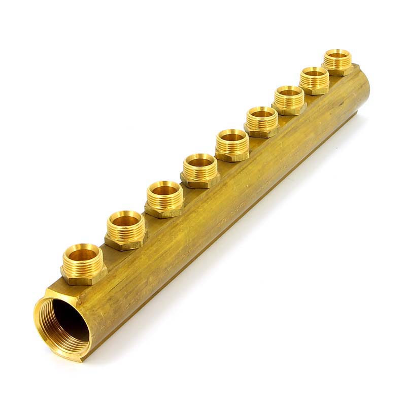 Коллектор ВВ 1"1/4 магистральный TIEMME 9 выходов 3/4"ЕК 50мм 1970061 - Вид №2