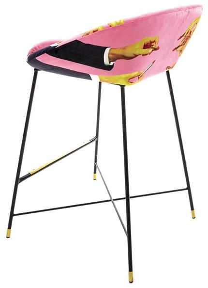 Seletti Высокий табурет из ткани со спинкой Seletti wears toiletpaper 16172 - Вид №3