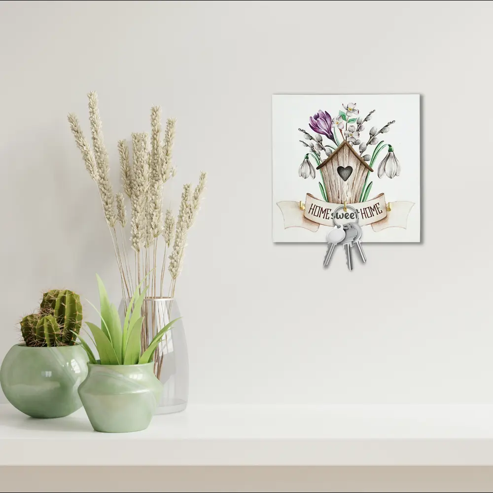 Ключница Sweet Home цвет белый 12x12 см Santreyd STLM-2021643 - Вид №1