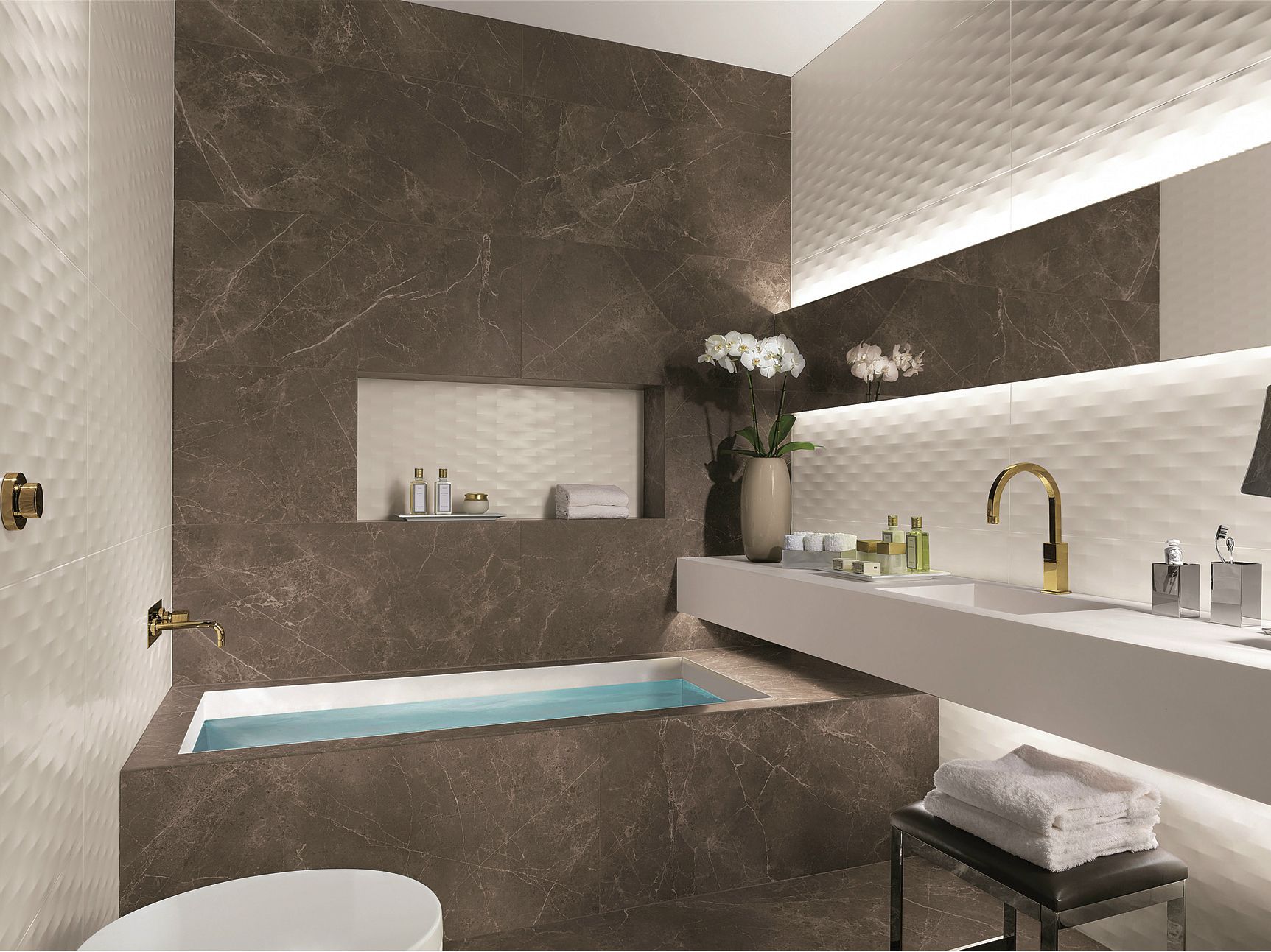 Внутренняя белая паста керамическая трехмерная поверхность плитки FAP ceramiche Рим ARCH-00140733 - Вид №1