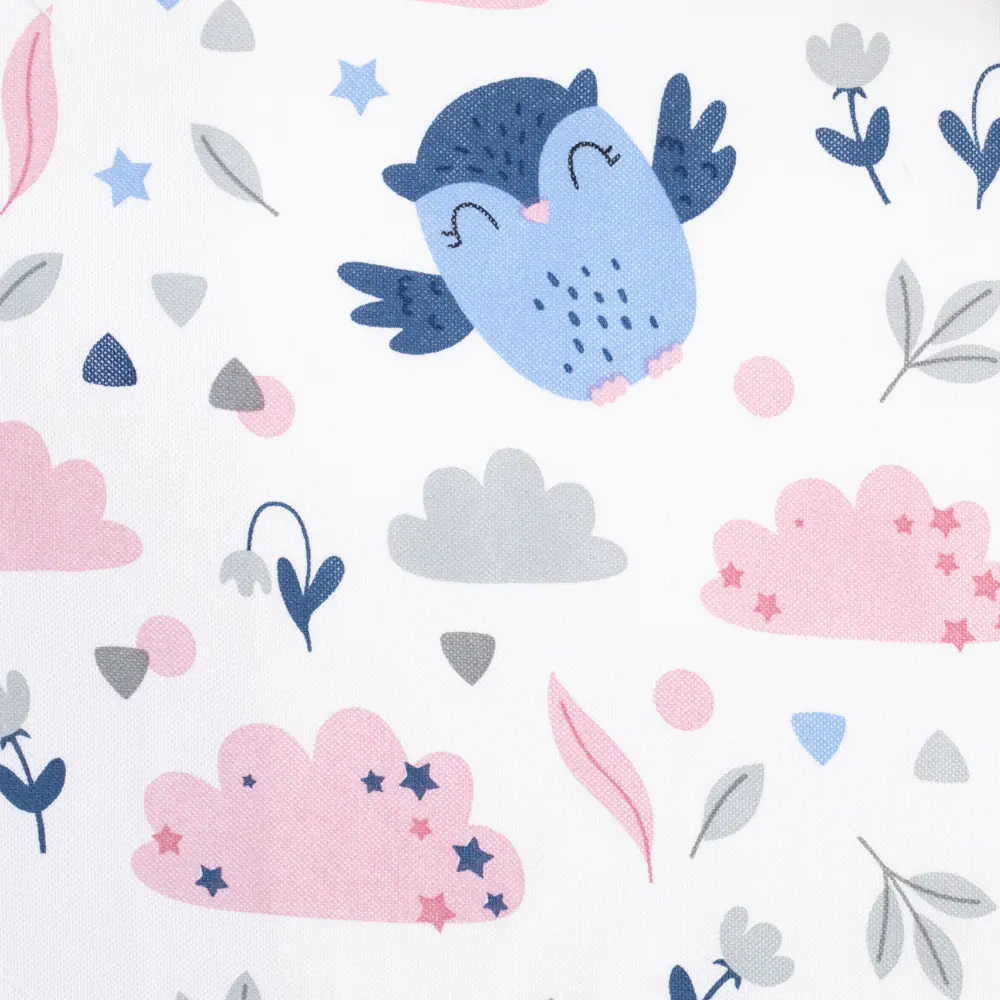 Ткань 1 м/п Совы с зайцами велюр 300 см цвет сине-серый GARDEN STLM-2182816 - Вид №2