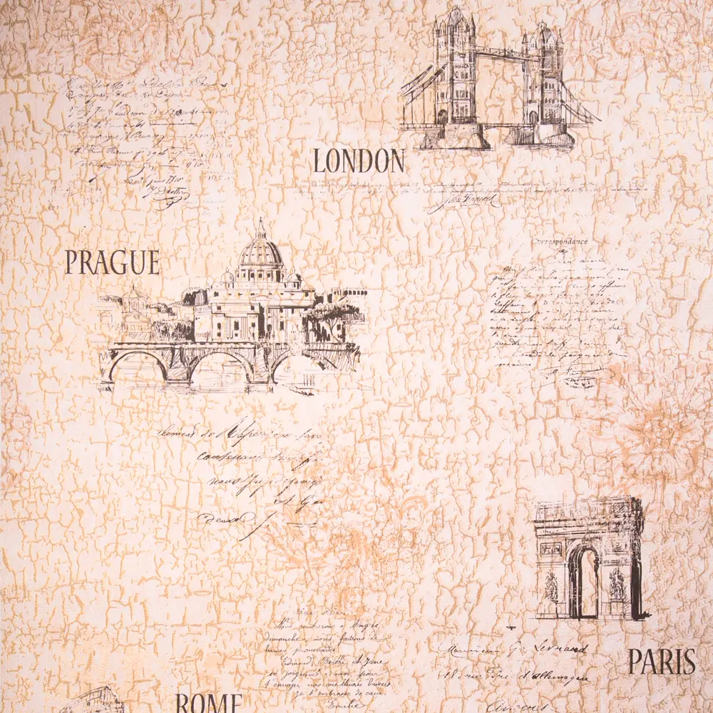 Обои бумажные Вояж бежевые 0.53 м С1-МО Santreyd STLM-2007967