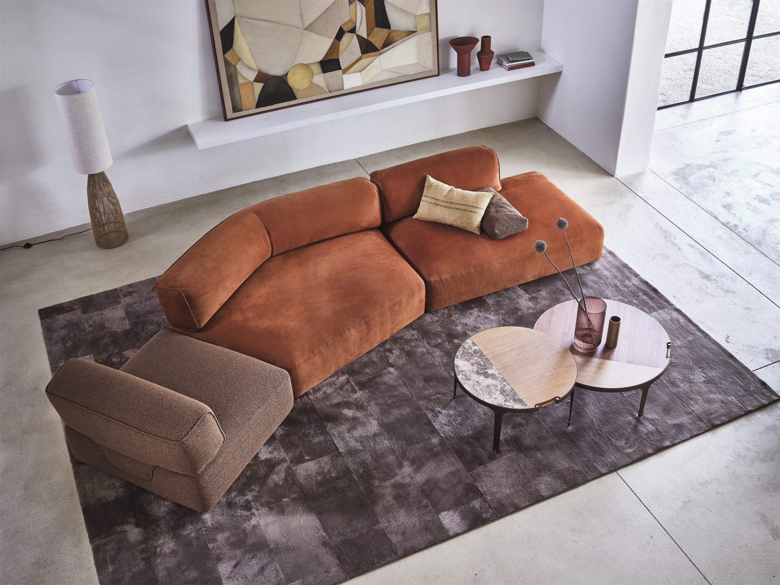 Тканевый изогнутый модульный диван Linteloo Gilbert ARCH-00115499