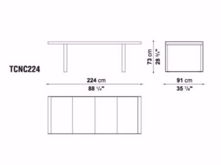 Садовый стол с керамогранитной столешницей B&B Italia Outdoor Canasta ' 13 ARCH-00122435 - Вид №3