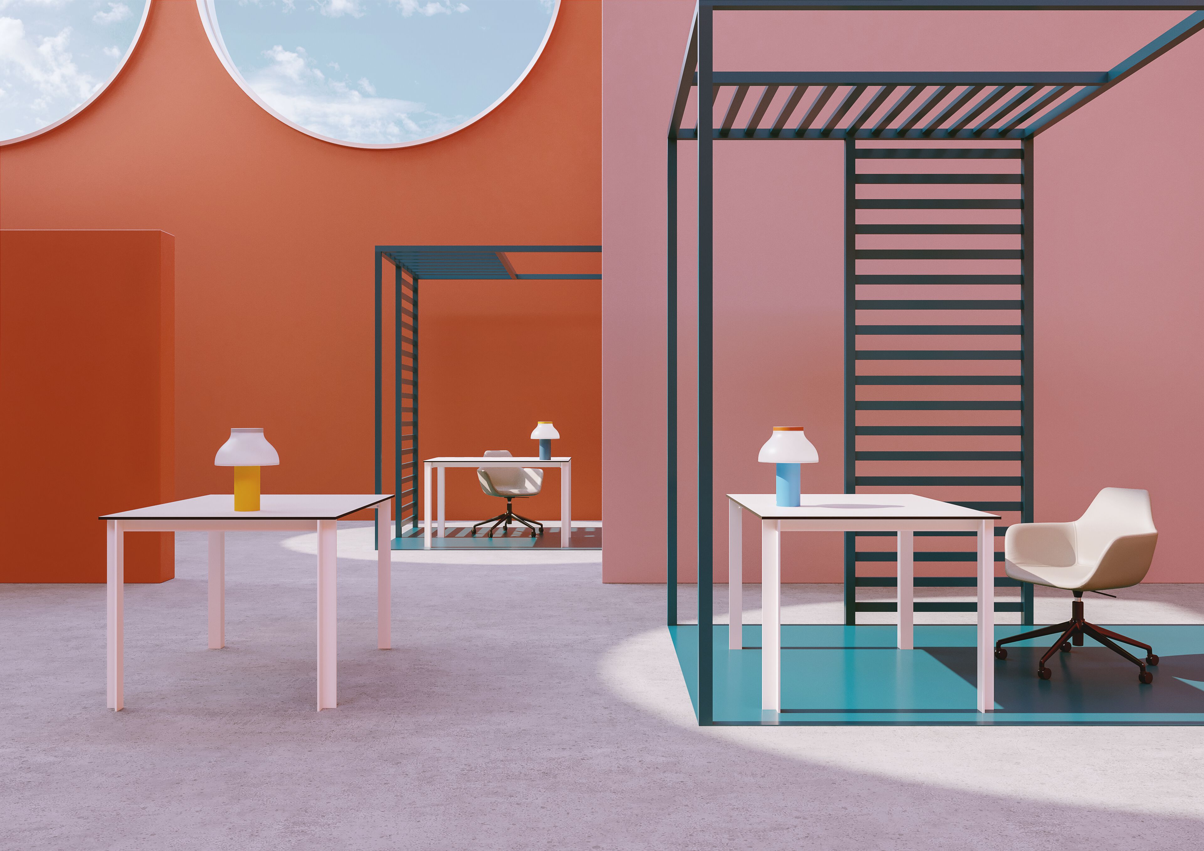 Квадратный стол с алюминиевой рамой ALMA DESIGN RORI ARCH-00067823 - Вид №4