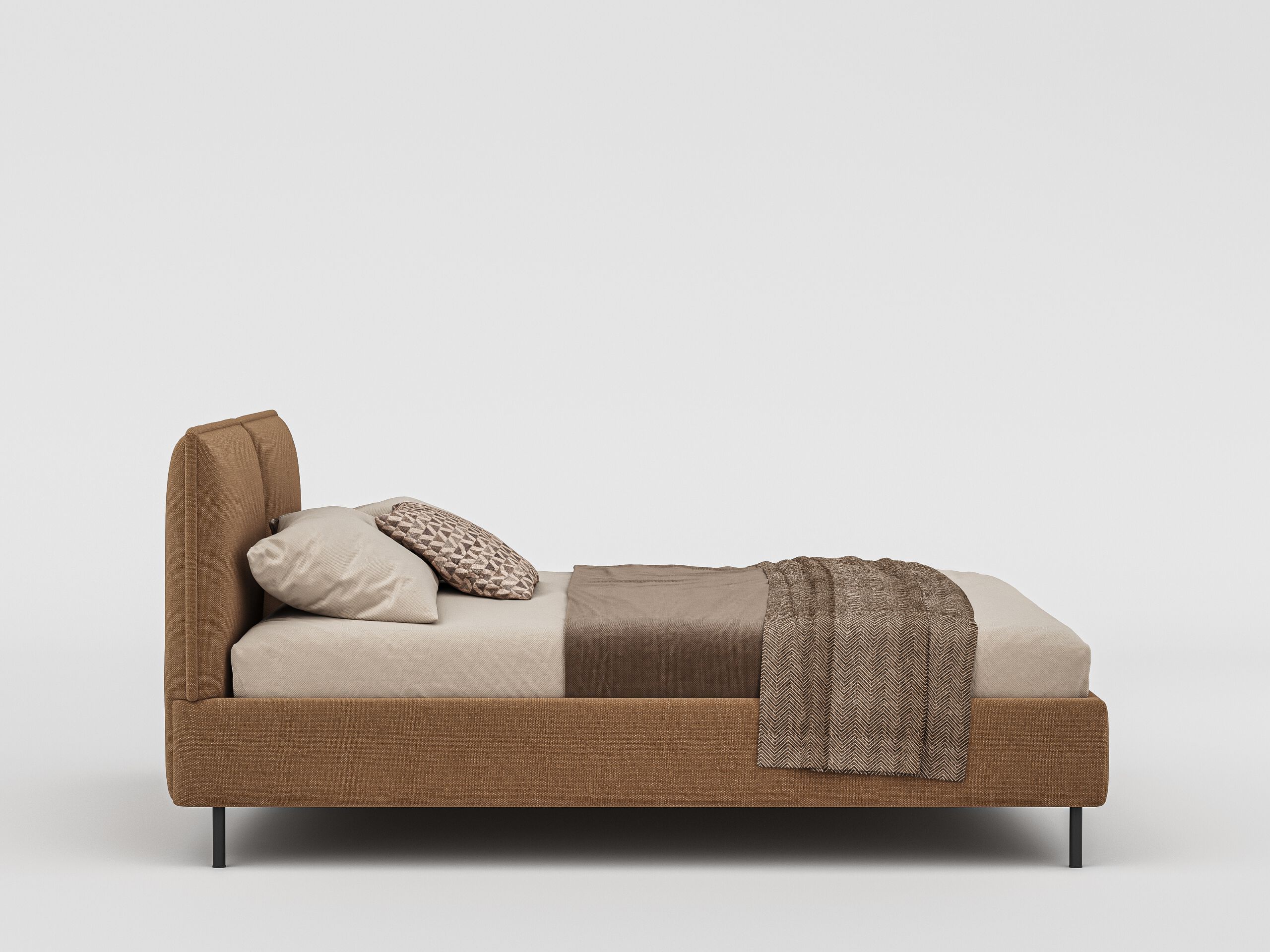 Двуспальная кровать с мягким изголовьем Woodsoft ALBA ARCH-00143283 - Вид №1