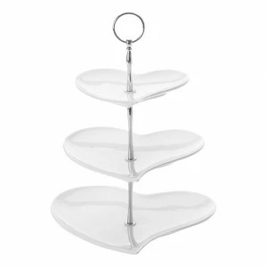 Ваза фарфоровая трехъярусная белая "Сердце" MAXWELL & WILLIAMS ЛИЛИЯ 00-3946385 Белый