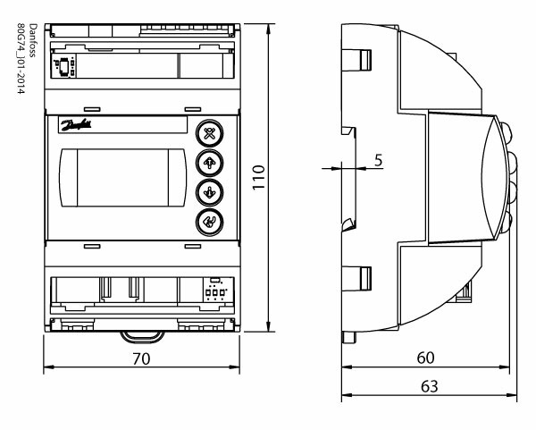 Danfoss ЕКЕ 347 EKE 347 Контроллер уровня 080G5000  - Вид №9