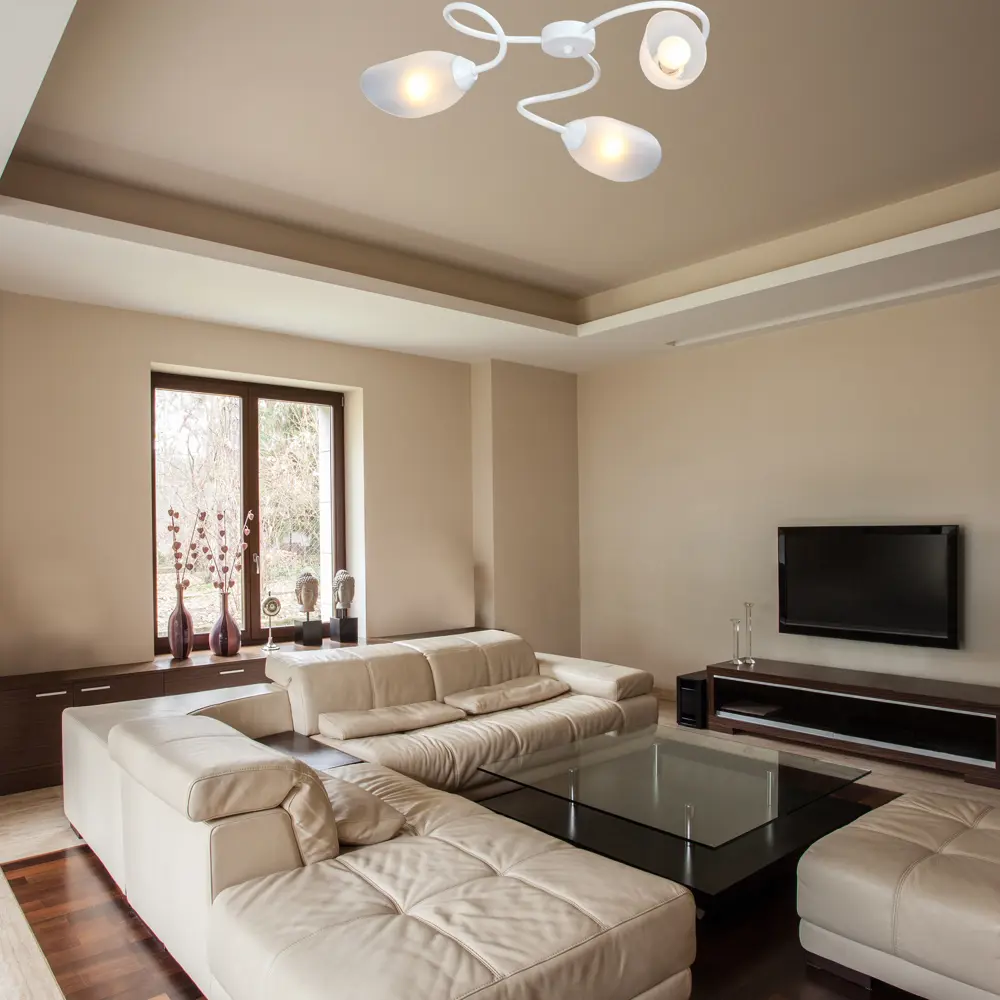 Люстра потолочная Vitaluce Кэтти 3 лампы 9м² Е14 цвет белый глянцевая STLM-2013569 - Вид №8