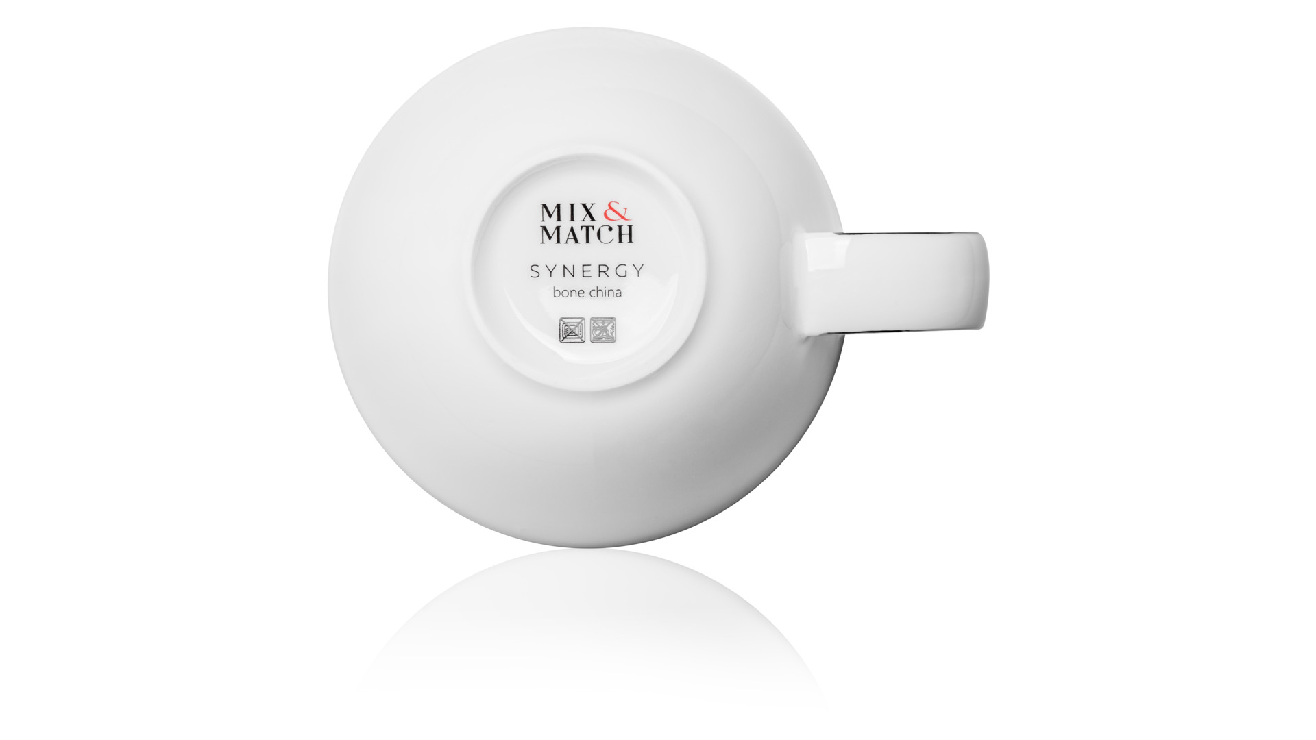 10640232 Mix&Match Чашка чайная с блюдцем Mix&Match Синергия. Платиновый кант 250мл, фарфор Фарфор костяной  - Вид №4