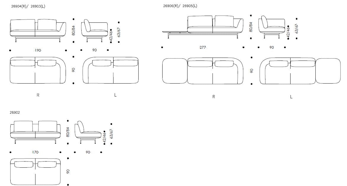 Секционный диван из ткани Wittmann Andes ARCH-00083240 - Вид №5