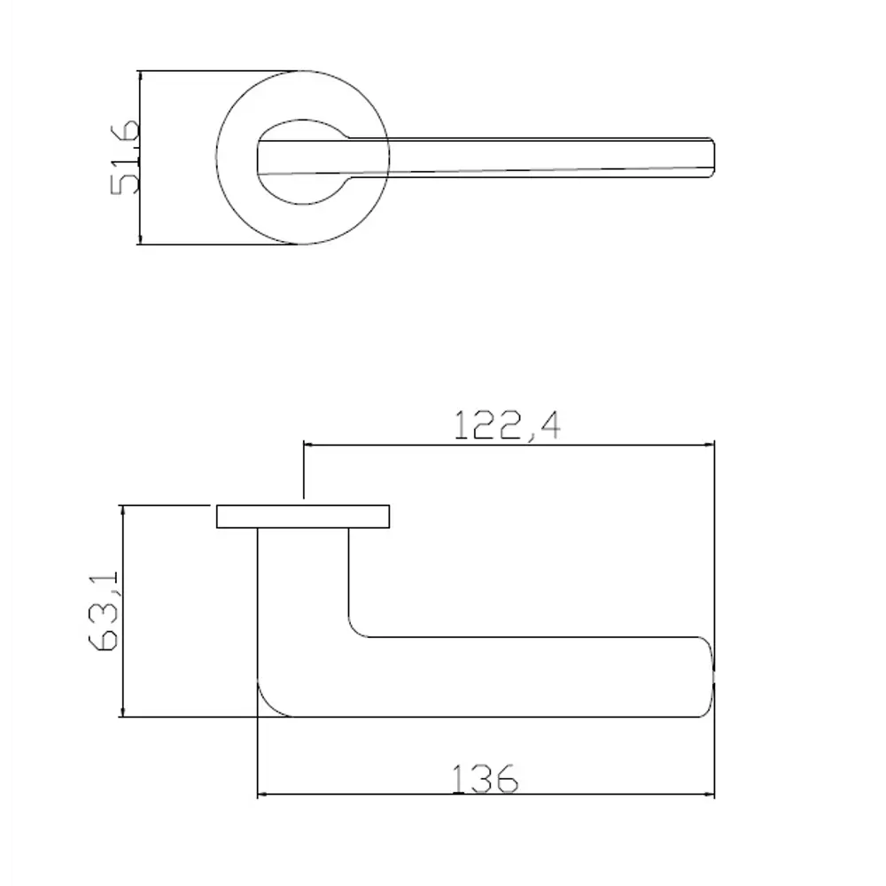 Дверные ручки EDSON EDS-109H-R2 в цвете никель для межкомнатных дверей 85168671 STLM-0059347 - Вид №4