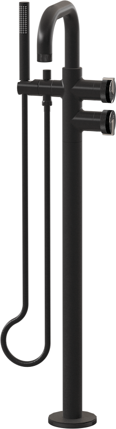 E-11557-R2MB-L1SN-BK Смеситель напольный отдельностоящий (внешняя часть) GRAFF MOD+
