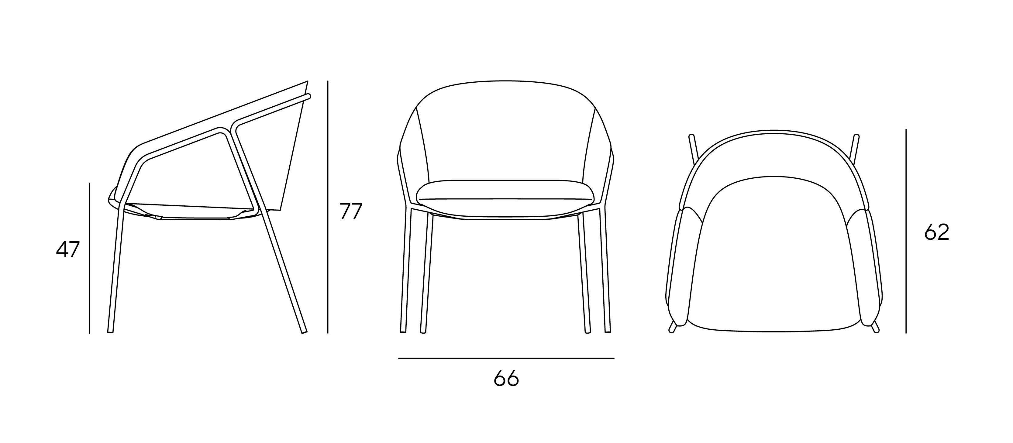 Тканевый стул с подлокотниками Innova Imbottiti THEA ARCH-00072982 - Вид №4