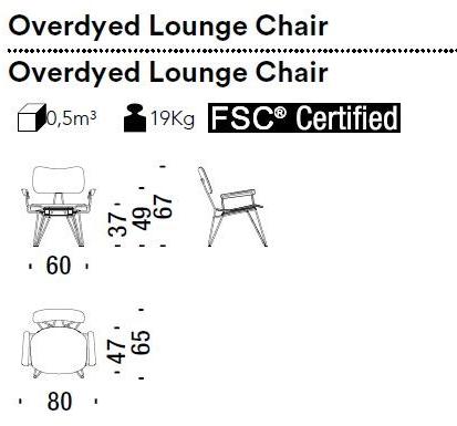 Moroso Кресло из мягкой фанеры с подлокотниками Overdyed sun-id-1503343 - Вид №2