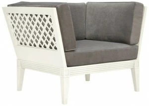 JANUS et Cie Кресло Club из алюминия с подлокотниками Quadratl