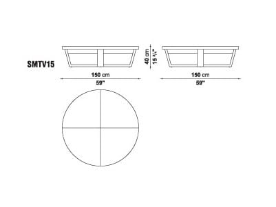 Круглый журнальный столик из массива дерева Maxalto Xilos ARCH-00109875 - Вид №3