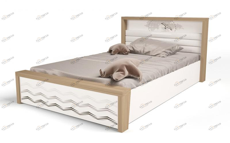 Кровать ABC-KING 190х90 №5MIX OCEAN №5 с под.мех (cream) 4631148107793