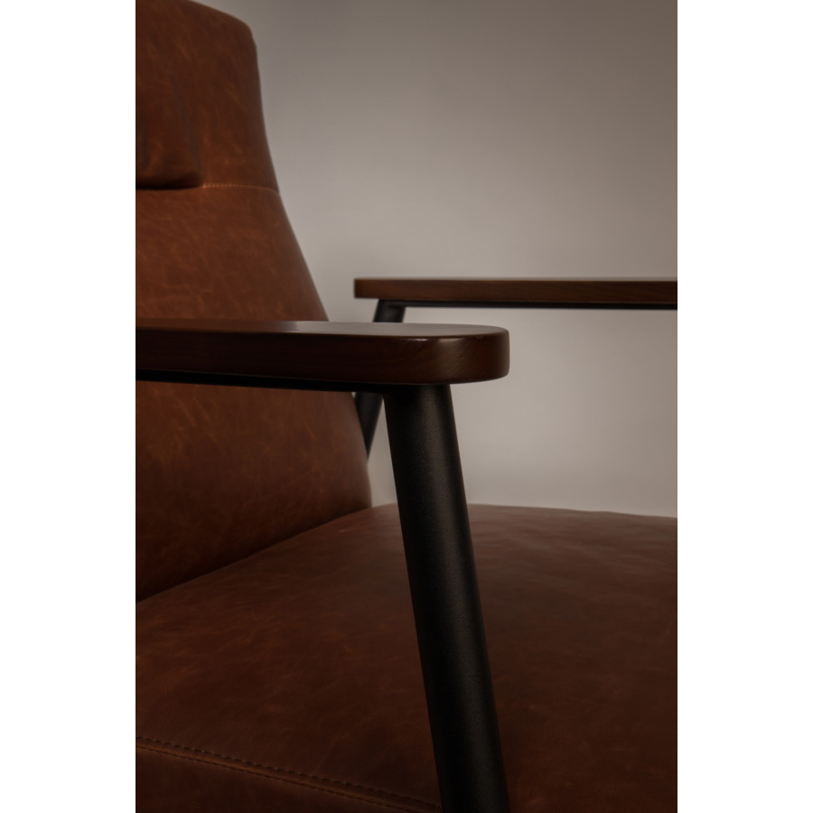 Кресло Fez коричневое Dutchbone 1200111 - Вид №6
