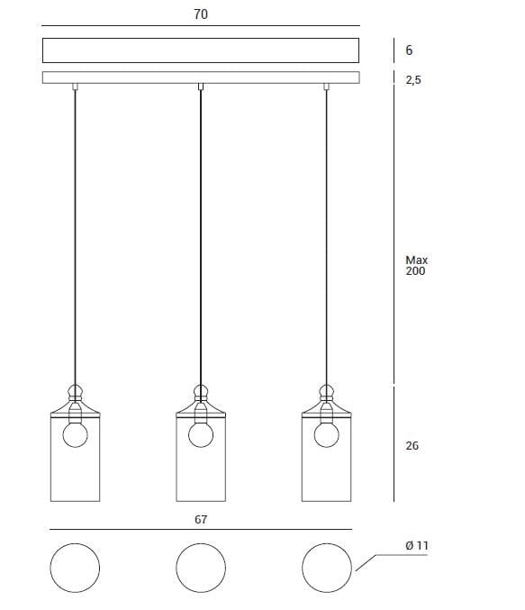 Стеклянный подвесной светильник Miloox Ebe ARCH-00063236 - Вид №9
