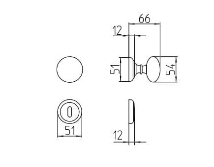 Дверная ручка Mandelli1953 644 ARCH-00048228 - Вид №2