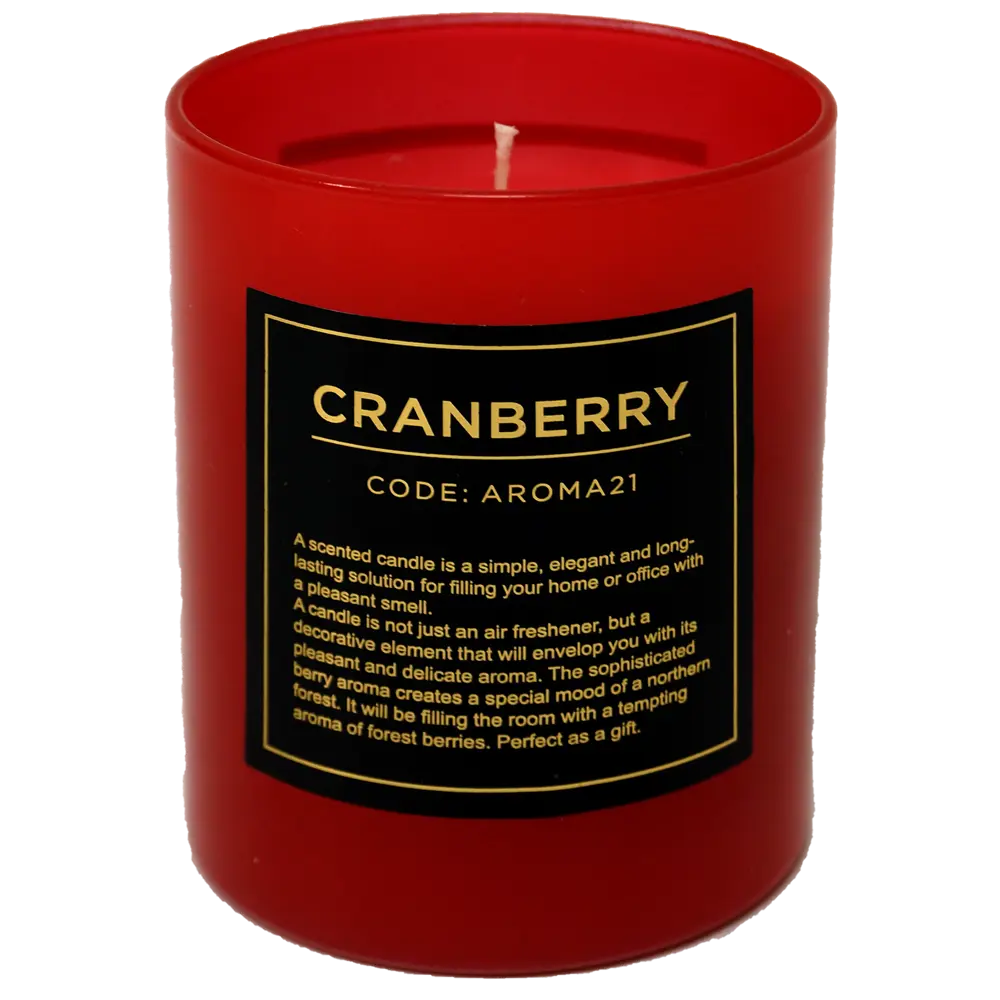 Свеча ароматическая Cranberry цвет красный 82625941 STLM-2028691 Santreyd 