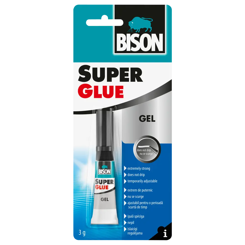 Супер-клей универсальный супер Bison Super Glue Gel, 3 г STLM-2192881