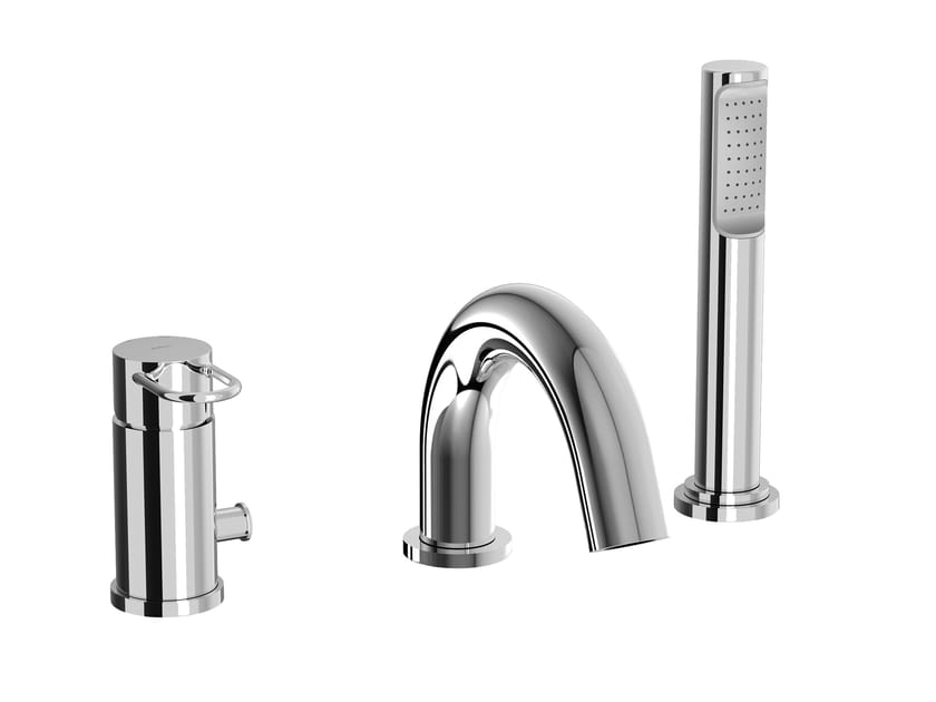 Смеситель для ванны с 3 отверстиями и ручным душем RUBINETTERIA PAFFONI Joker ARCH-00096427