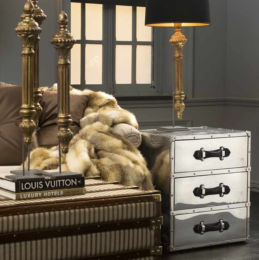 Комод с 3 ящиками без ножек металлический 66х58 см Eichholtz EICHHOLTZ ДИЗАЙНЕРСКИЕ 00-3882409 Серебро  - Вид №1