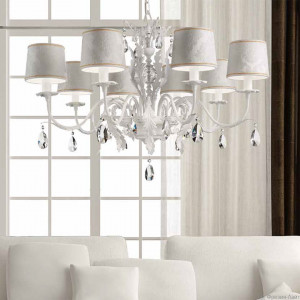 Masiero ACANTIA 12 V95 P06 DAM/14/WH CUT CRYST люстра подвесная