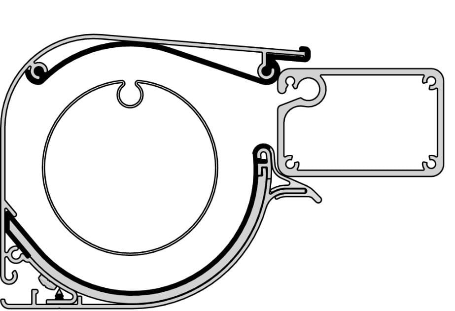 Навес с откидным верхом с боковыми направляющими HELLA VIDRIO PLUS ARCH-00085733 - Вид №6
