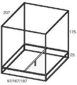XAM Кровать стальная с балдахином Asha sun-id-1481255 - Вид №6