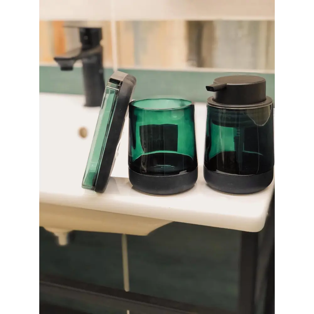 Дозатор для жидкого мыла Vidage Bonn Silicon цвет зелёный чёрный STLM-2199161 - Вид №1