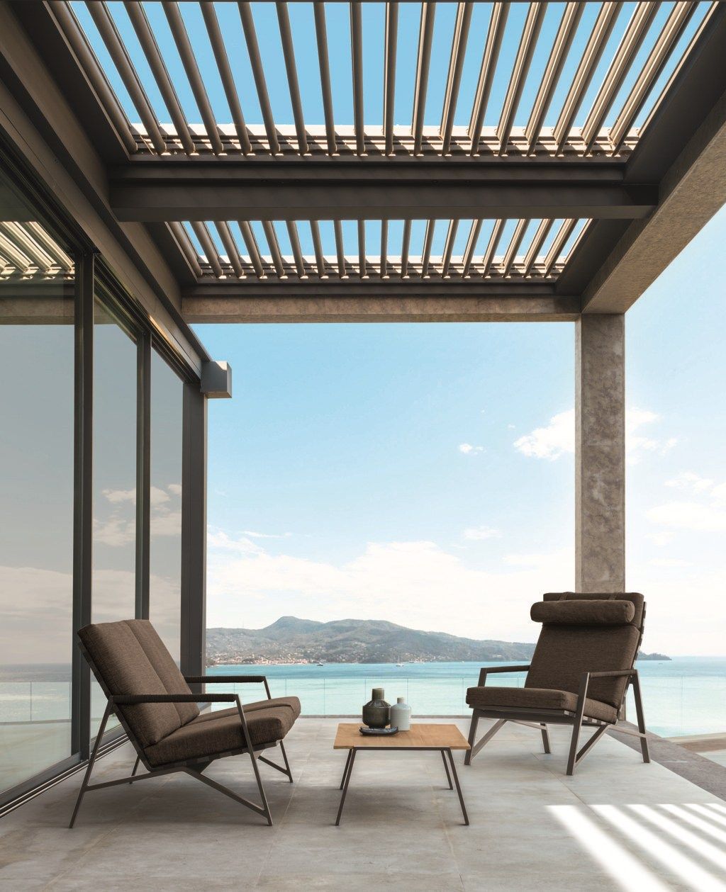 Низкий журнальный столик в ироко Talenti коттедж ARCH-00002977 - Вид №2